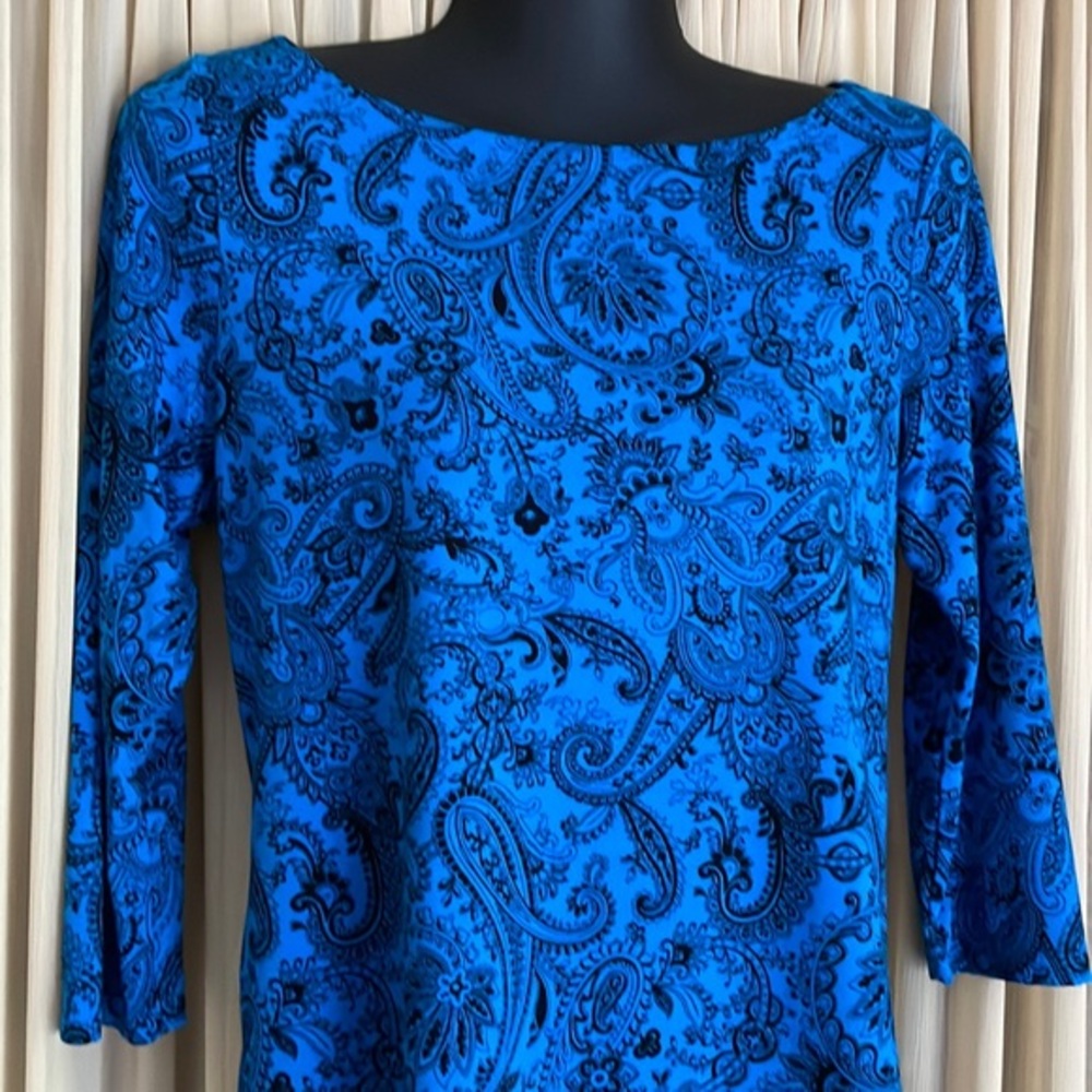 XS Ann Taylor Knit Blouse Royal Blue 💙